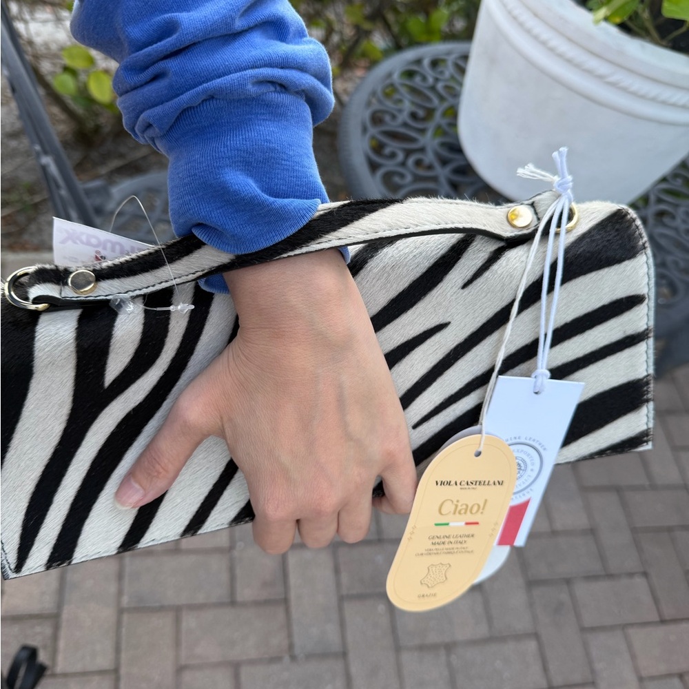 Zebra calf hair Print Clutch Bag TikTok viral
